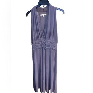 Evan Picone sz 14 jersey halter top dress fit flare poly spandex pullover